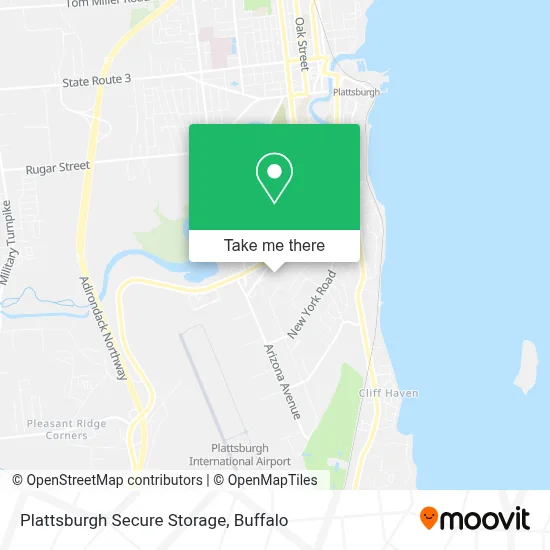 Plattsburgh Secure Storage map