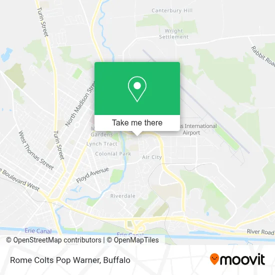 Rome Colts Pop Warner map