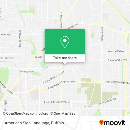 American Sign Language map