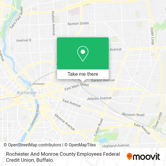Rochester And Monroe County Employees Federal Credit Union map