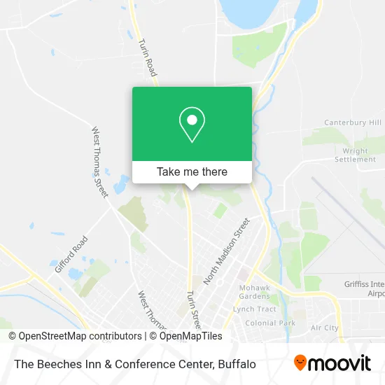 The Beeches Inn & Conference Center map