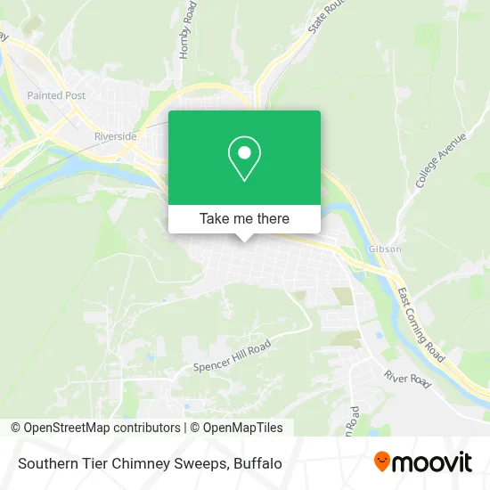 Southern Tier Chimney Sweeps map