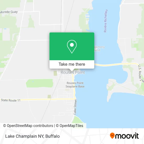 Lake Champlain NY map