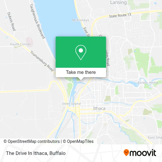 The Drive In Ithaca map