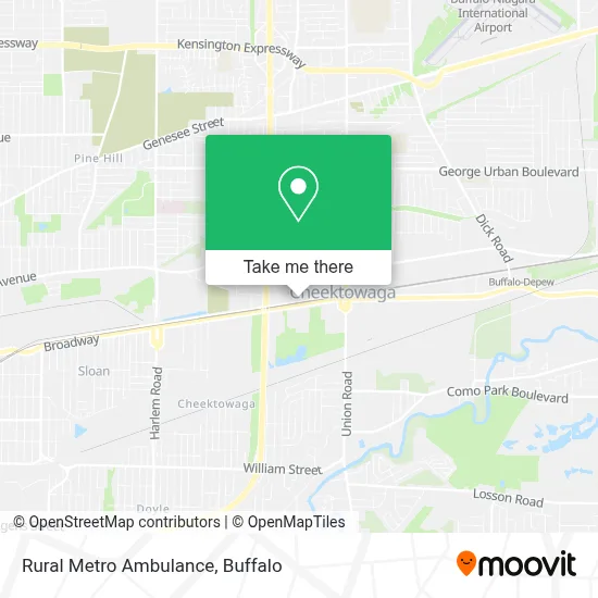 Rural Metro Ambulance map