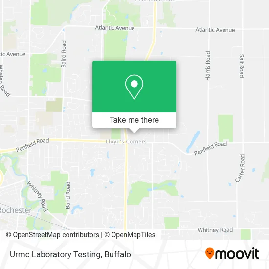Urmc Laboratory Testing map