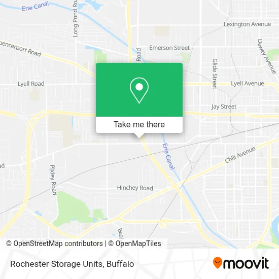 Rochester Storage Units map