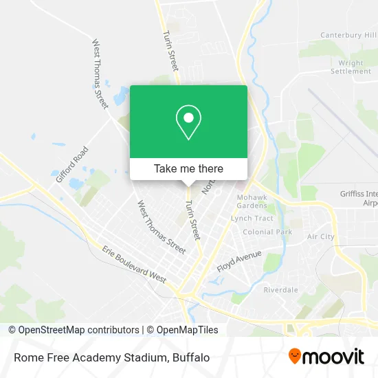 Rome Free Academy Stadium map