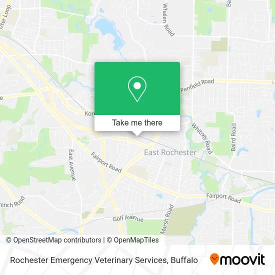 Rochester Emergency Veterinary Services map