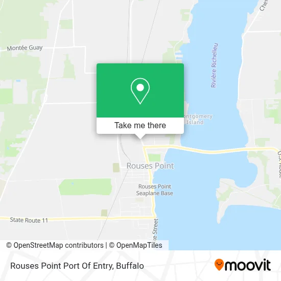 Rouses Point Port Of Entry map