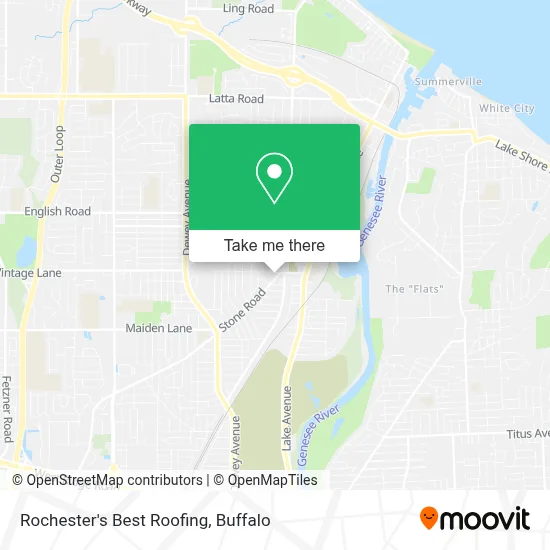 Rochester's Best Roofing map