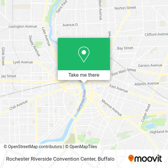 Rochester Riverside Convention Center map