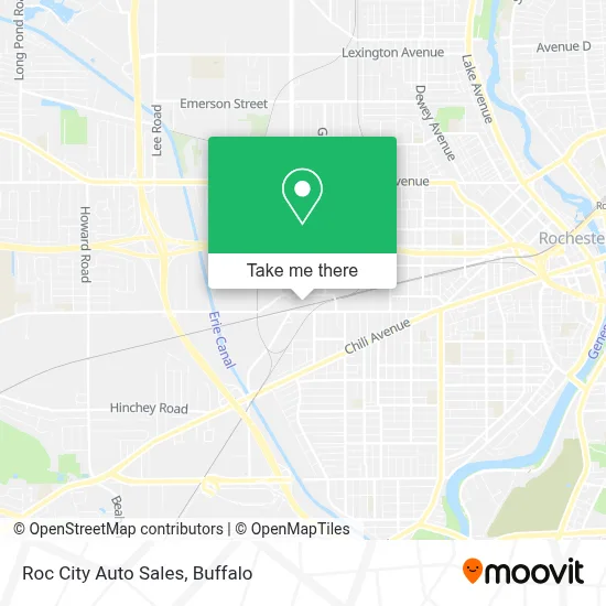 Roc City Auto Sales map