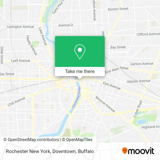 Rochester New York, Downtown map