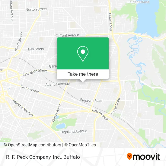 R. F. Peck Company, Inc. map