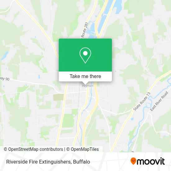 Riverside Fire Extinguishers map