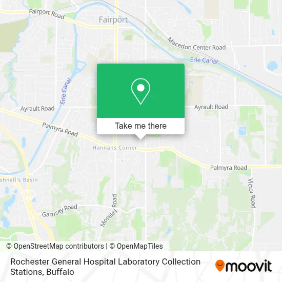 Rochester General Hospital Laboratory Collection Stations map