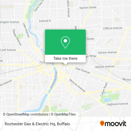 Rochester Gas & Electric Hq map