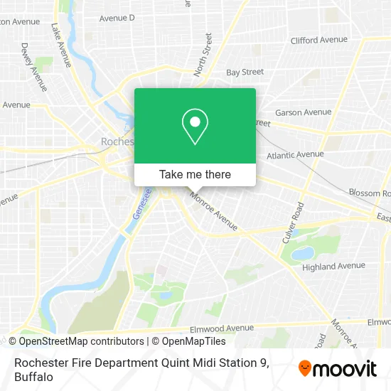 Rochester Fire Department Quint Midi Station 9 map