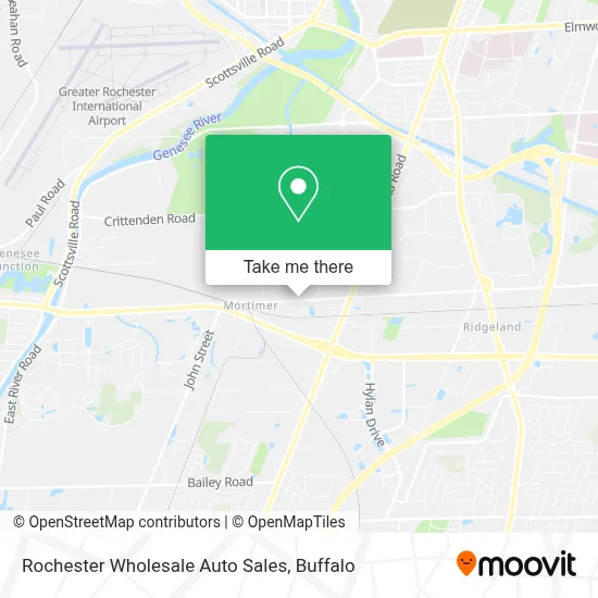 Rochester Wholesale Auto Sales map