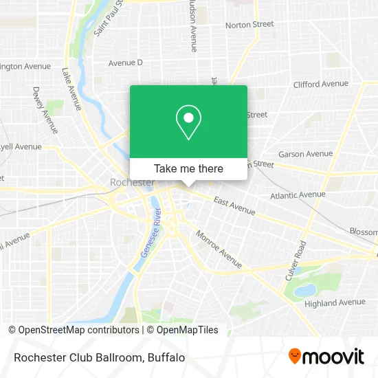 Rochester Club Ballroom map