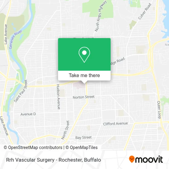 Rrh Vascular Surgery - Rochester map