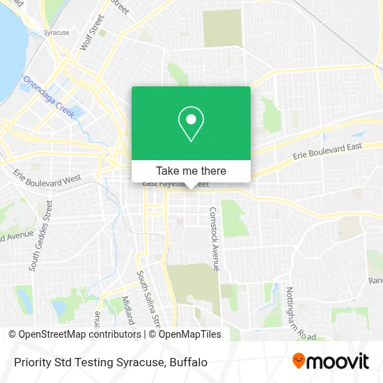 Priority Std Testing Syracuse map