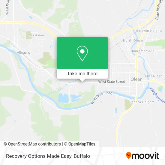 Recovery Options Made Easy map
