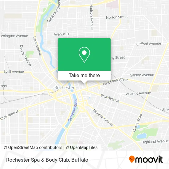Rochester Spa & Body Club map