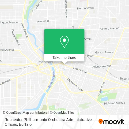 Rochester Philharmonic Orchestra Administrative Offices map