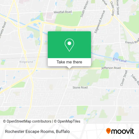 Rochester Escape Rooms map