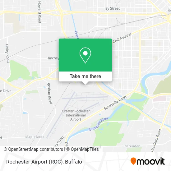 Rochester Airport (ROC) map