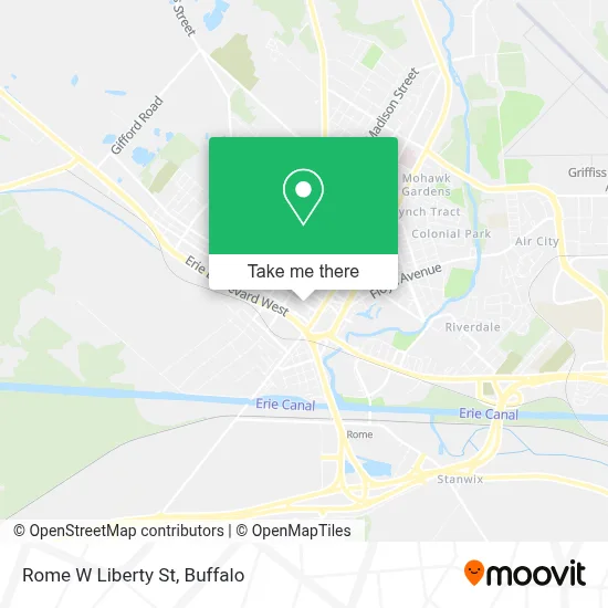 Rome W Liberty St map