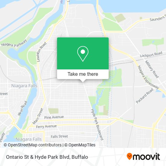Ontario St & Hyde Park Blvd map