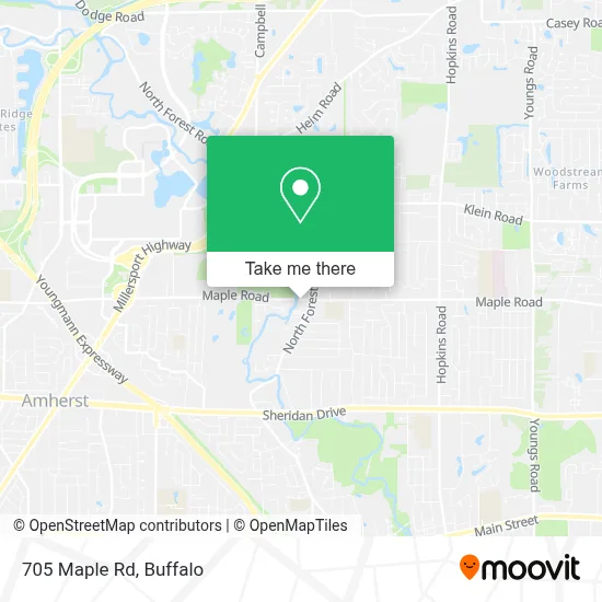 705 Maple Rd map
