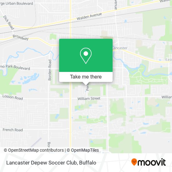 Lancaster Depew Soccer Club map