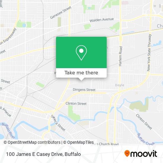 100 James E Casey Drive map