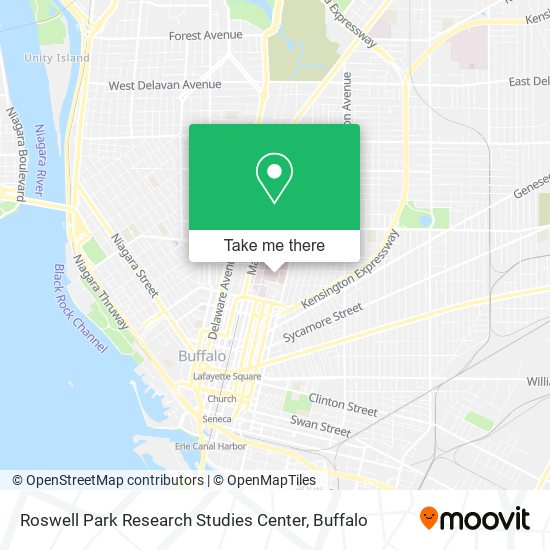 Roswell Park Research Studies Center map