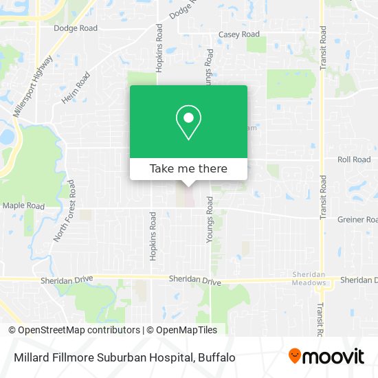 Millard Fillmore Suburban Hospital map