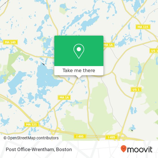 Mapa de Post Office-Wrentham