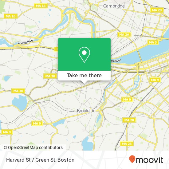 Mapa de Harvard St / Green St
