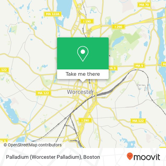 Palladium (Worcester Palladium) map