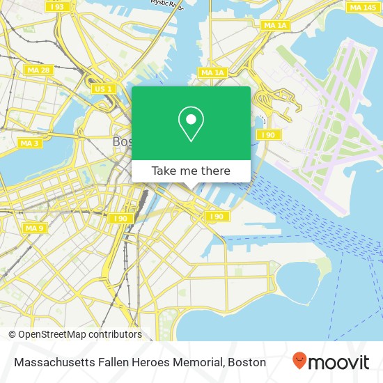 Massachusetts Fallen Heroes Memorial map