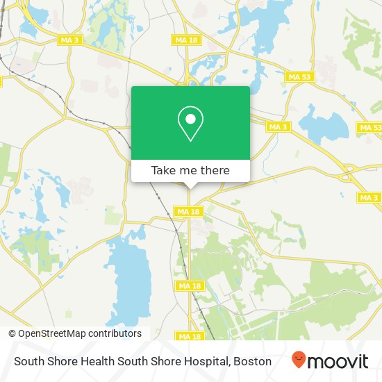 Mapa de South Shore Health South Shore Hospital