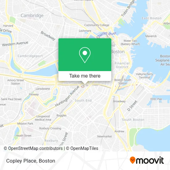 Copley Place map