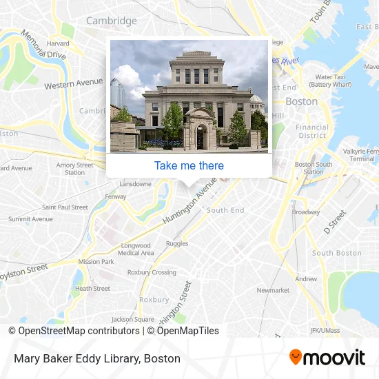 Mapa de Mary Baker Eddy Library