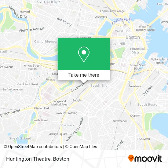 Mapa de Huntington Theatre