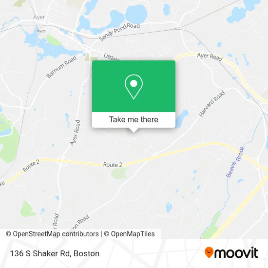 136 S Shaker Rd map