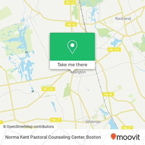 Mapa de Norma Kent Pastoral Counseling Center