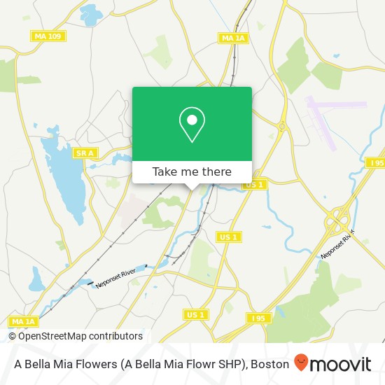 A Bella Mia Flowers (A Bella Mia Flowr SHP) map